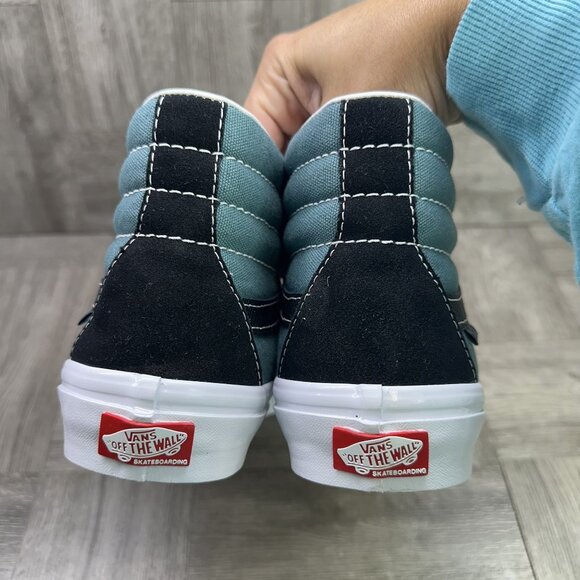 Vans Sk8-Hi Men's 6/Women's size 7.5 Black Dusty Green Skate Shoes - Picture 6 of 8